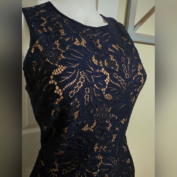 Banana Republic Midnight Blue Lace Dress - Picture 4 of 13